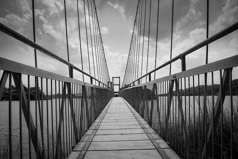 hanging bridge, laknavaram bridge, iron bridge, old bridge