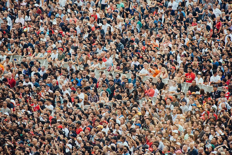 group of people attending concert, crowd, large Group Of People HD wallpaper