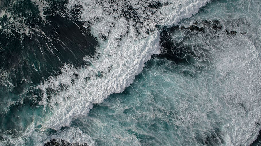 sea, ocean, water, waves, nature, beauty in nature, no people HD wallpaper