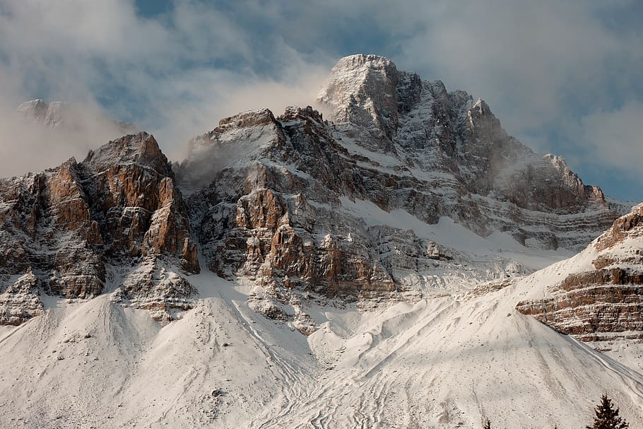 snow covered mountains during daytime, beauty in nature, scenics - nature HD wallpaper