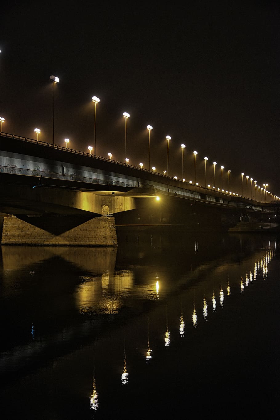 bridge, stack, austria, vienna, night, danube, tourism, architecture HD wallpaper
