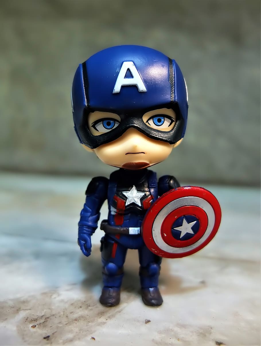HD wallpaper: captain, america, toy, figurine, chibi, style, painted, small  | Wallpaper Flare