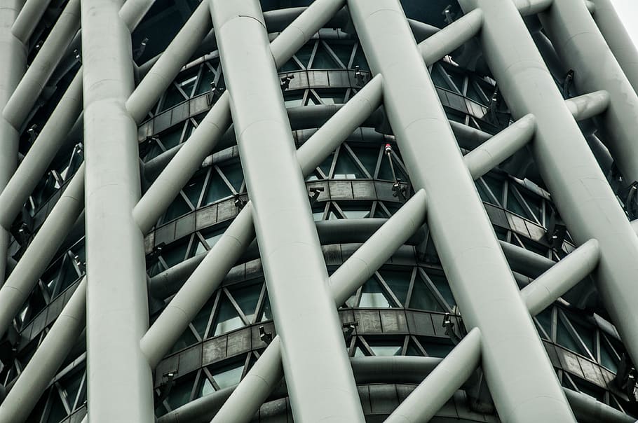 china, guangzhou, canton tower, red, lamp, detail, building, HD wallpaper