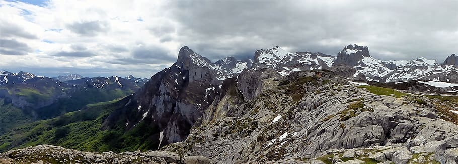 nature, panoramic, snow, mountain, landscape, roche, summer HD wallpaper