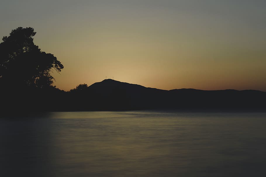greece, sky, tree, forest, nature, nikon, sea, ocean, beach HD wallpaper