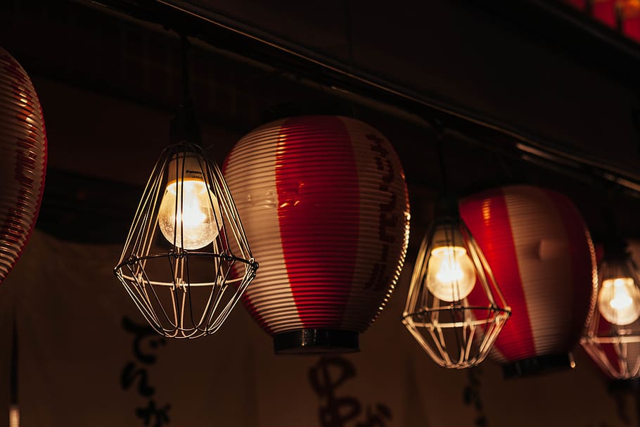 japan, kyoto prefecture, lighting equipment, illuminated, lantern HD wallpaper