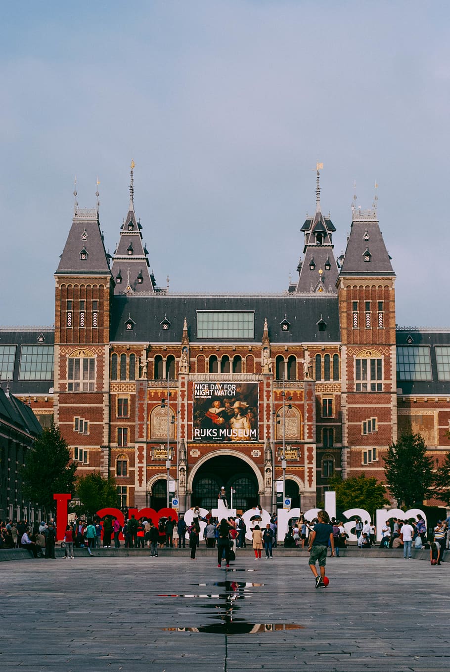 netherlands, amsterdam, rijksmuseum, architecture, building exterior, HD wallpaper