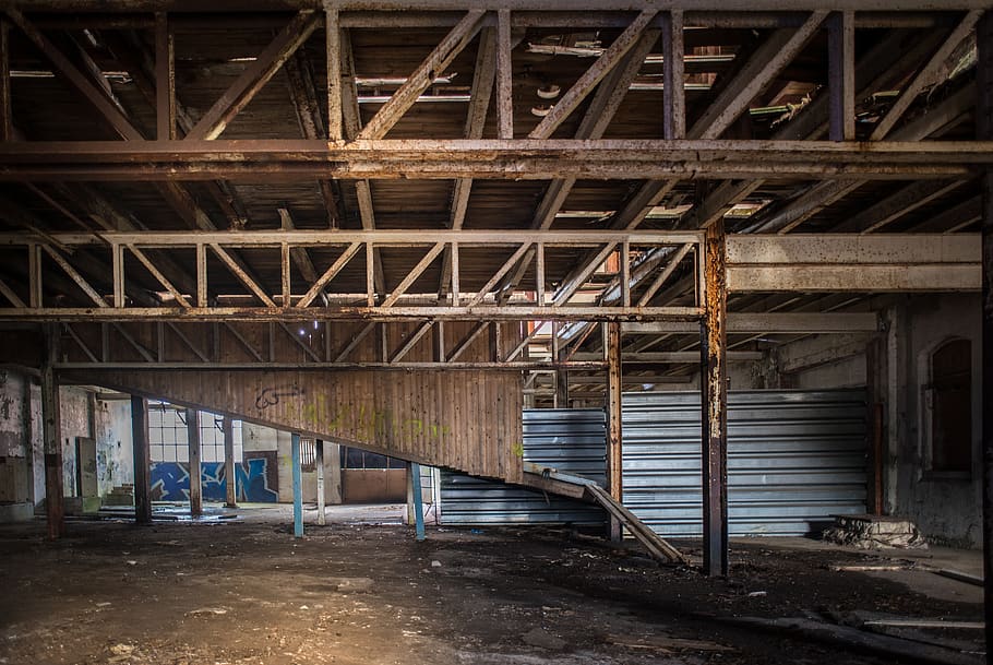 factory, empty, abandoned, building, dilapidated, old, industry HD wallpaper