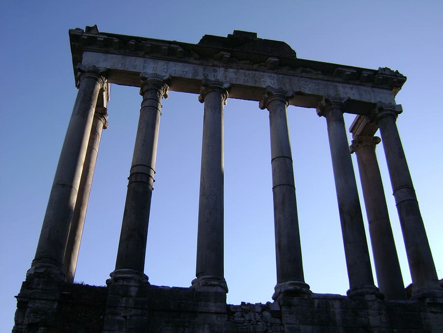 architecture, structure, column, landmark, ruins, roman temple HD wallpaper