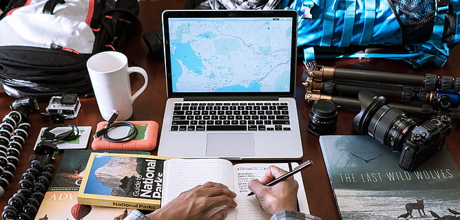 Preparing For Travel Photo, Laptop, Office, Computer, Keyboard HD wallpaper