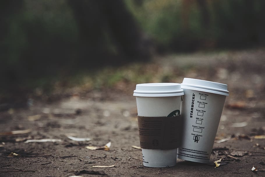 outdoor, nature, leaf, fall, dark, blur, coffee, drinks, beverage HD wallpaper
