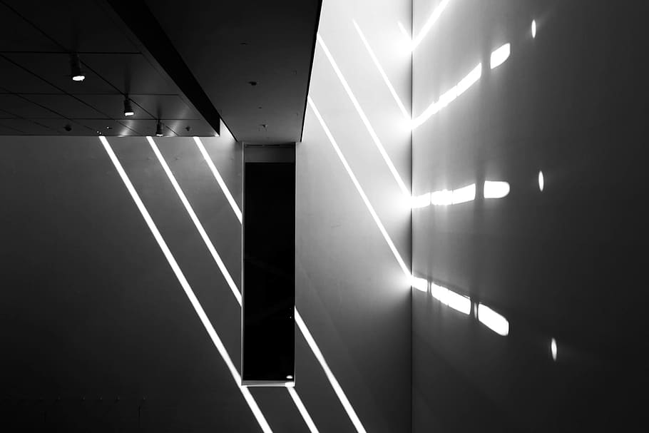 Photo of White Painted Wall, art, design, light, illuminated HD wallpaper