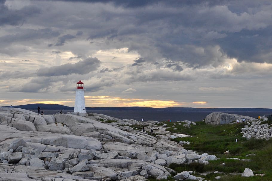 HD Wallpaper Canada Peggys Cove Nova Scotia Ocean Sea Cliff Lighthouse Wallpaper Flare