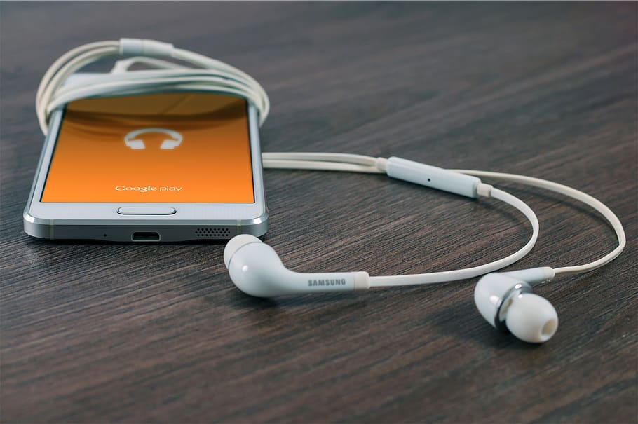 samsung, android, mobile, google, cell phone, headphones, technology HD wallpaper