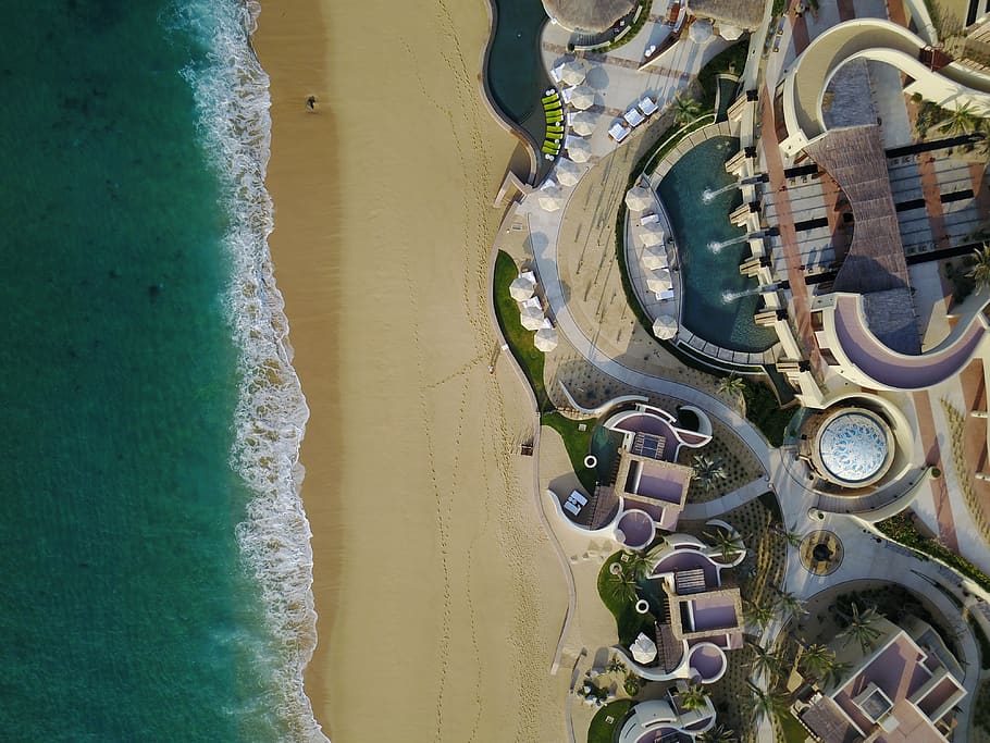 mexico, cabo san lucas, beach, hotel, petregal, pools, water HD wallpaper