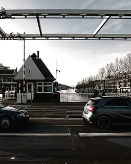 car, mercede, audi, nl, street, canal, netherlands, city, rotterdam HD wallpaper