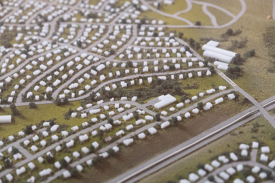 suburban scale model, selective focus, no people, indoors, close-up HD wallpaper