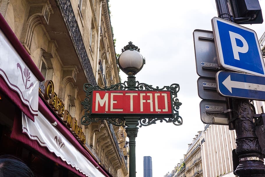 france, paris, post, red, train, metro, gloomy, cloudy, subway HD wallpaper