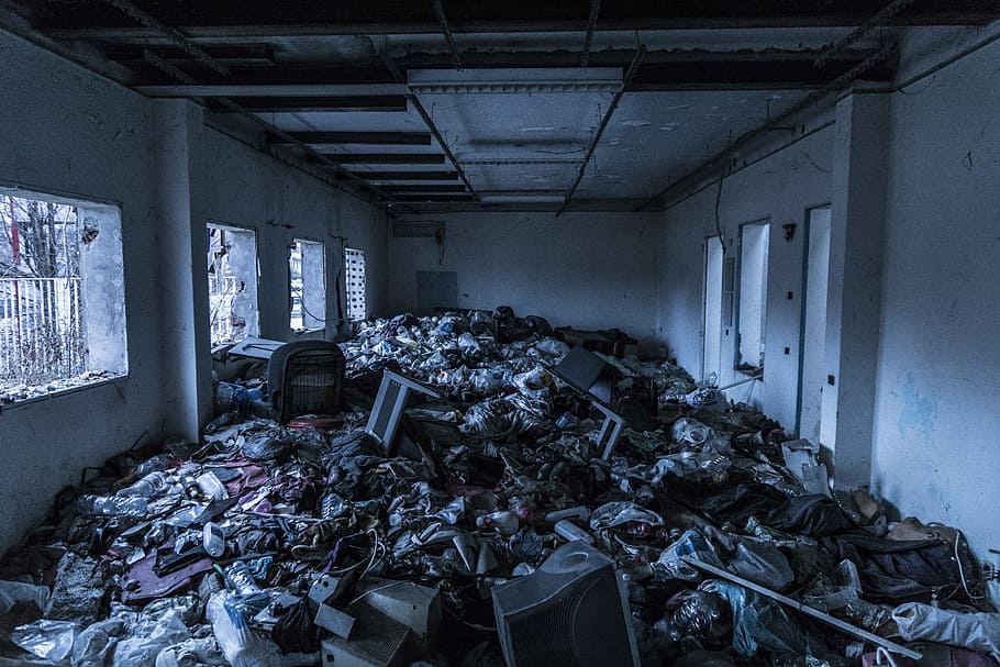 File of Junks in the Room, abandoned, abandoned building, broken
