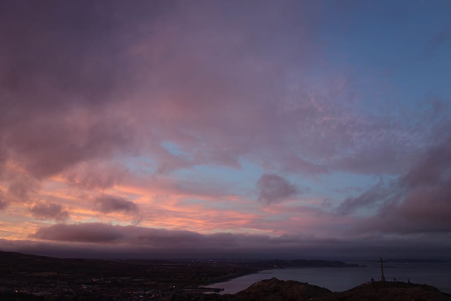 bray, ireland, hill, sunset, cloud - sky, beauty in nature HD wallpaper