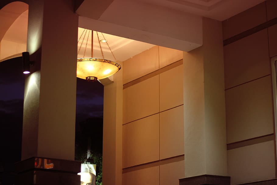 building, wall, lamp, light, decoration, classic, night, illuminated HD wallpaper