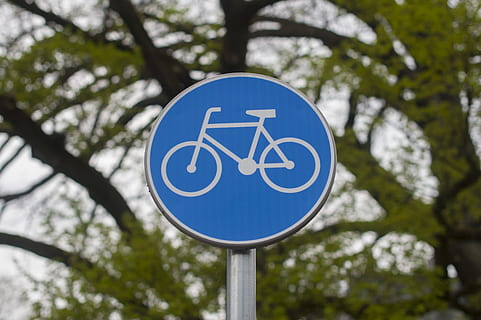 cycle path, cycling, bicycle path, cyclists, note, traffic HD wallpaper