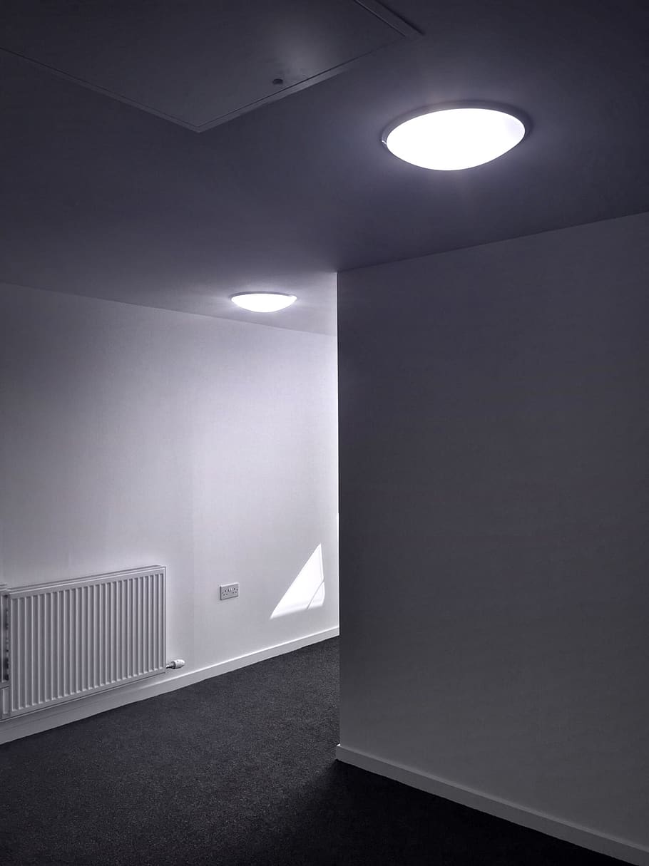 corner, violet, radiator, lamps, interior, lighting equipment HD wallpaper