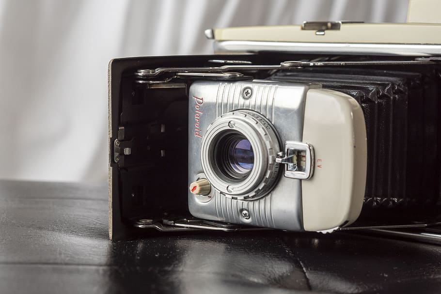 Grey And Black Camera, antique, aperture, classic, nostalgia HD wallpaper