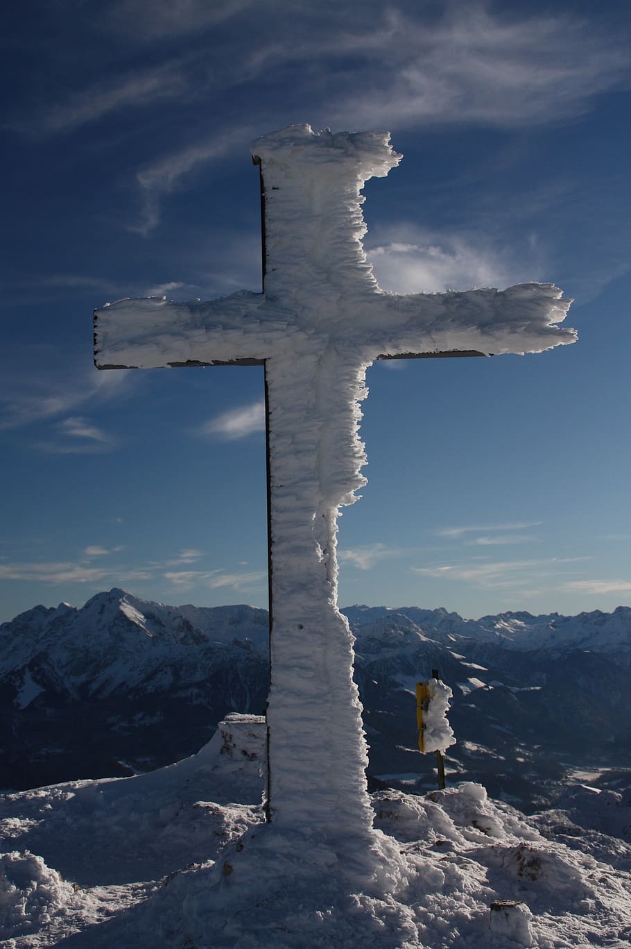 winter, snow, ice, cold, alpine, frost, crystals, sky, panorama HD wallpaper