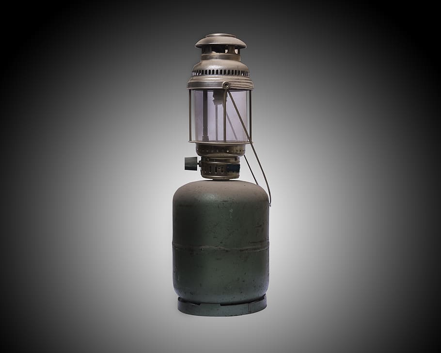 gray gas lantern, lamp, cylinder, bomb, weaponry, grenade, jar HD wallpaper