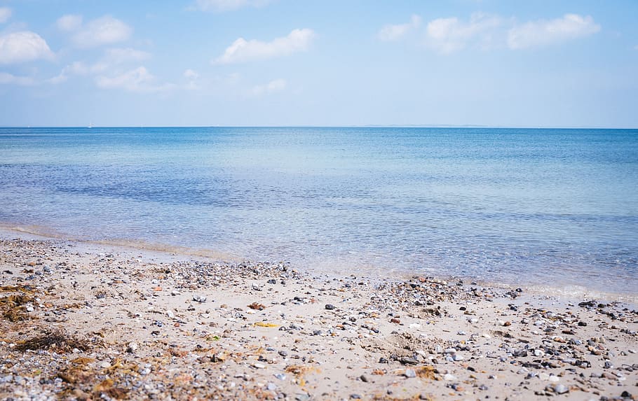 denmark, aarhus, landscape, summer, vacation, fun, stones, beach HD wallpaper