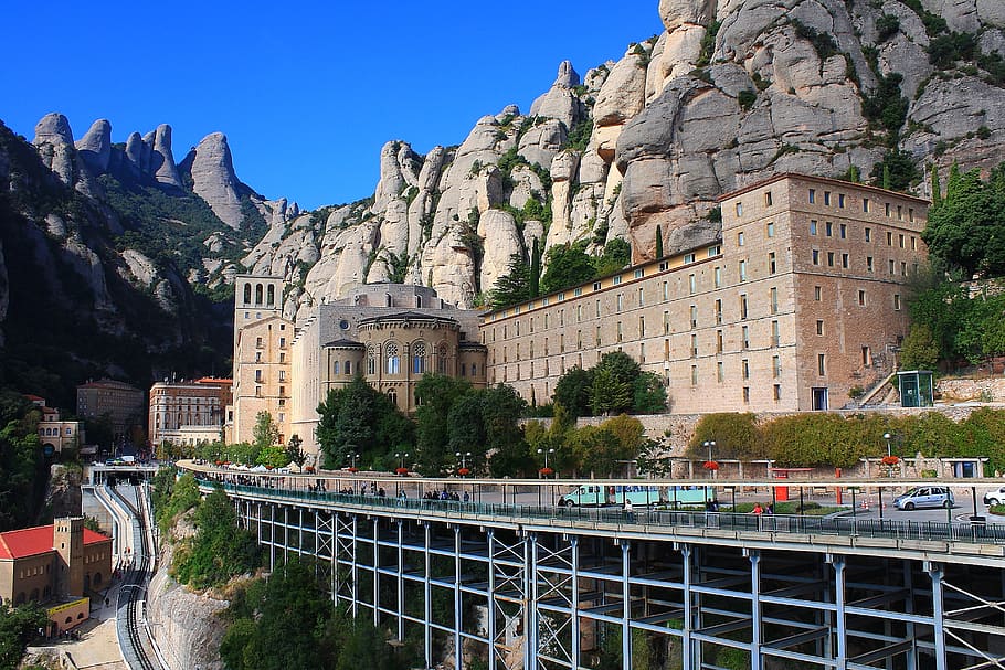 monastery, building, architecture, spain, built structure, building exterior HD wallpaper