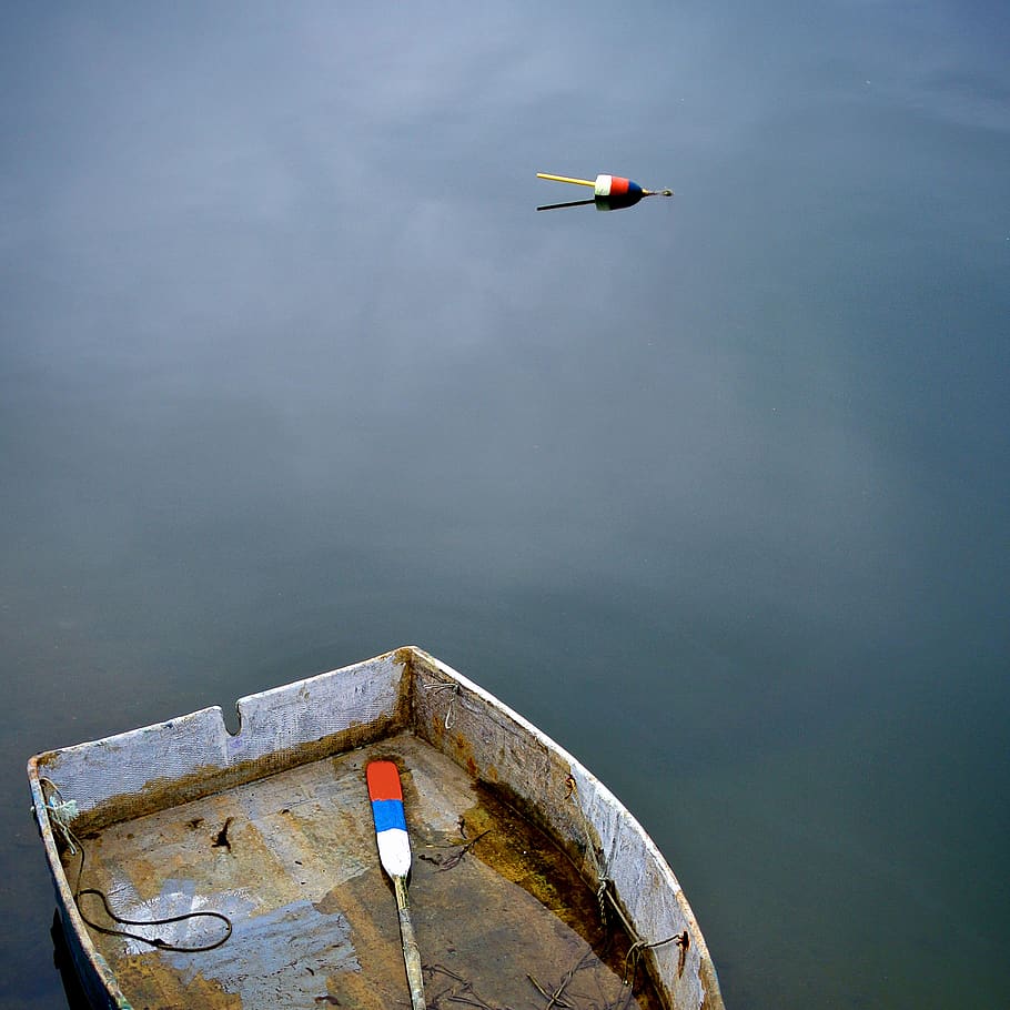 gray boat, dinghy, watercraft, vessel, transportation, united states HD wallpaper