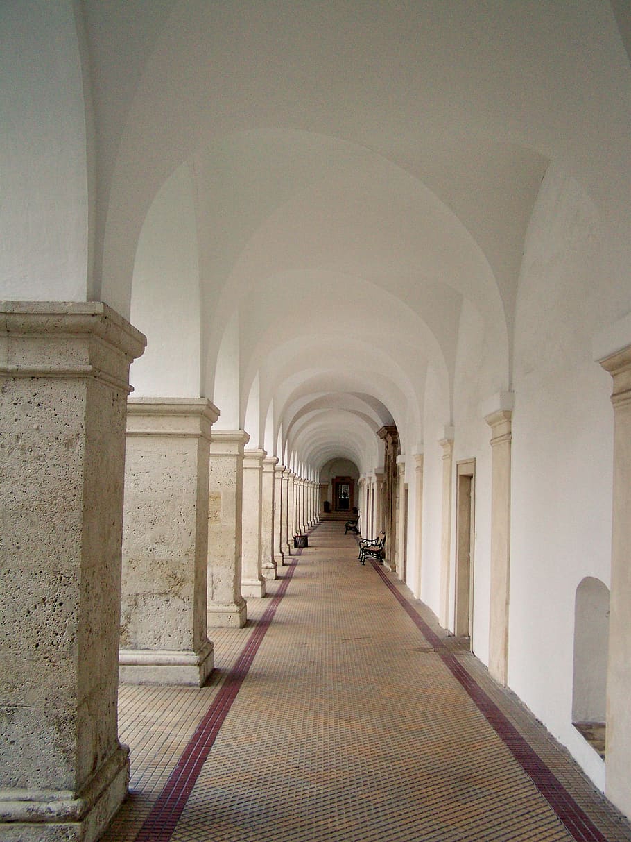 arches, corridor, architecture, the way forward, direction HD wallpaper