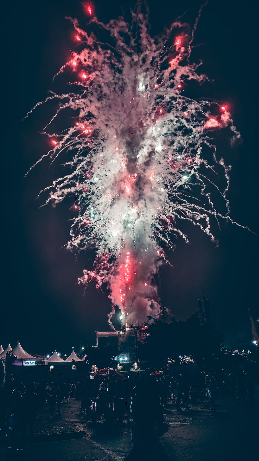 firework display during nighttime, celebration, illuminated, event HD wallpaper