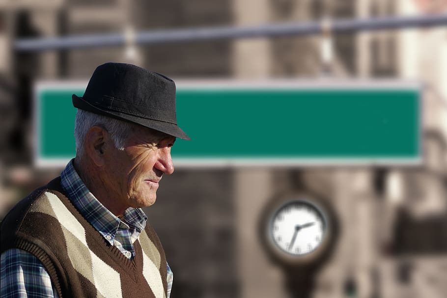 man, senior, old, arrow, home, homeward bound, view, direction HD wallpaper