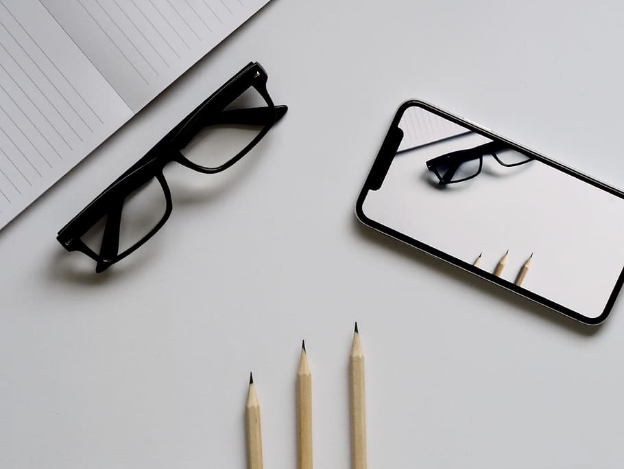 paper, office, equipment, composition, business, pencil, technology HD wallpaper