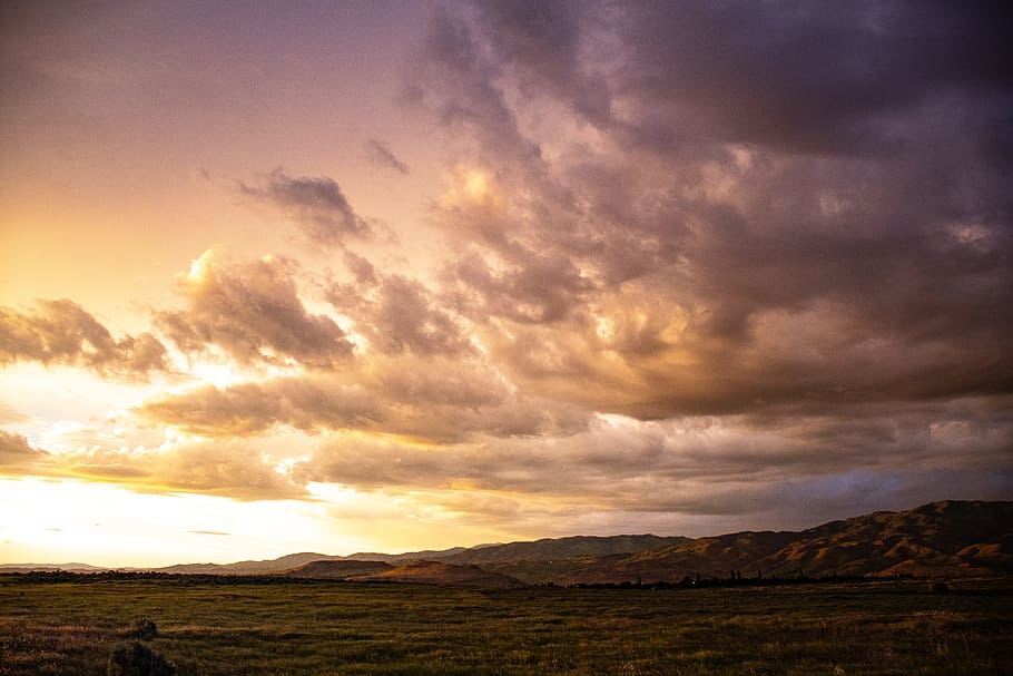 Landscape Photography of Mountain during Golden Hour, backlit HD wallpaper