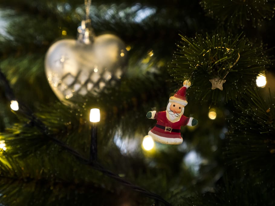 netherlands, christmas, tree, baubles, light, santa claus, warm HD wallpaper
