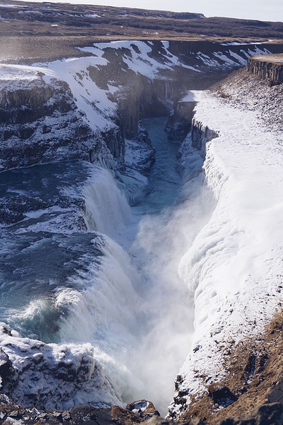 waterfalls during daytime, nature, mountain, outdoors, ice, snow HD wallpaper