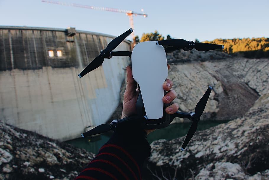white DJI Mavic Pro, outdoors, france, aix en provence, nature HD wallpaper