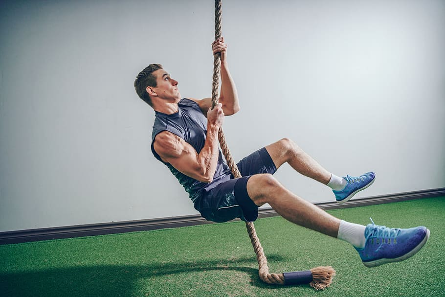 Cross Fit Rope Workout Photo, Fitness, Men, Sports, Gym, Exercise
