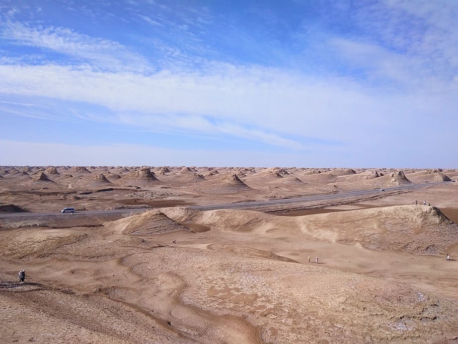 yadan, northwest, landforms, sky, environment, scenics - nature HD wallpaper