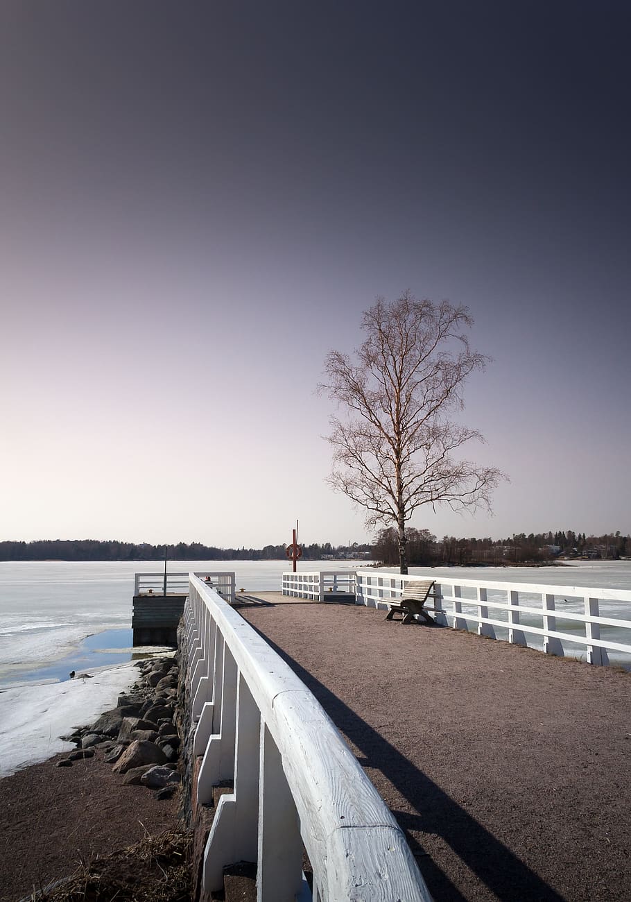 finland, helsinki, seurasaari, shore, nature, pier, silent, HD wallpaper