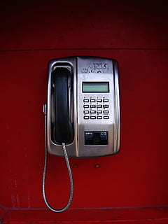 closeup, isolated, pay, white, red, new, urban, bright, telephone HD wallpaper