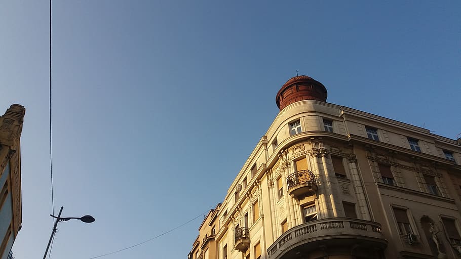 serbia, belgrade, architecture, buildings, sky, urban, low angle view, HD wallpaper