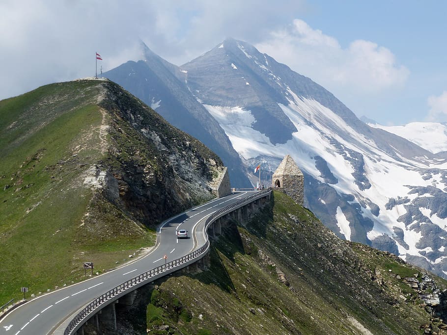 cyclamen, mountains, austria, grossglockner, bergstrasse, glacier, HD wallpaper