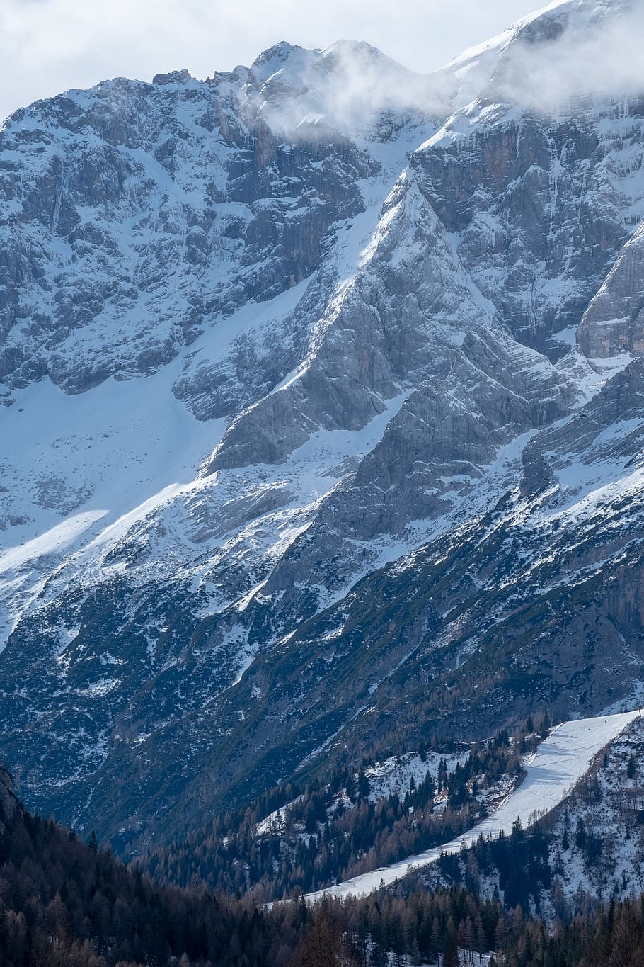snow-covered mountain during daytime, cold temperature, winter HD wallpaper