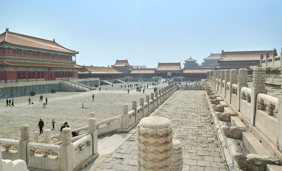 china, beijing, architecture, sky, forbidden city, built structure, HD wallpaper