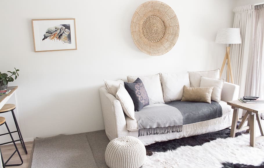 domestic room, furniture, home interior, indoors, modern, sofa HD wallpaper